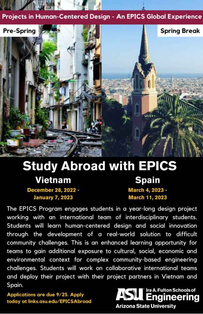 EPICS study abroad spring 2022