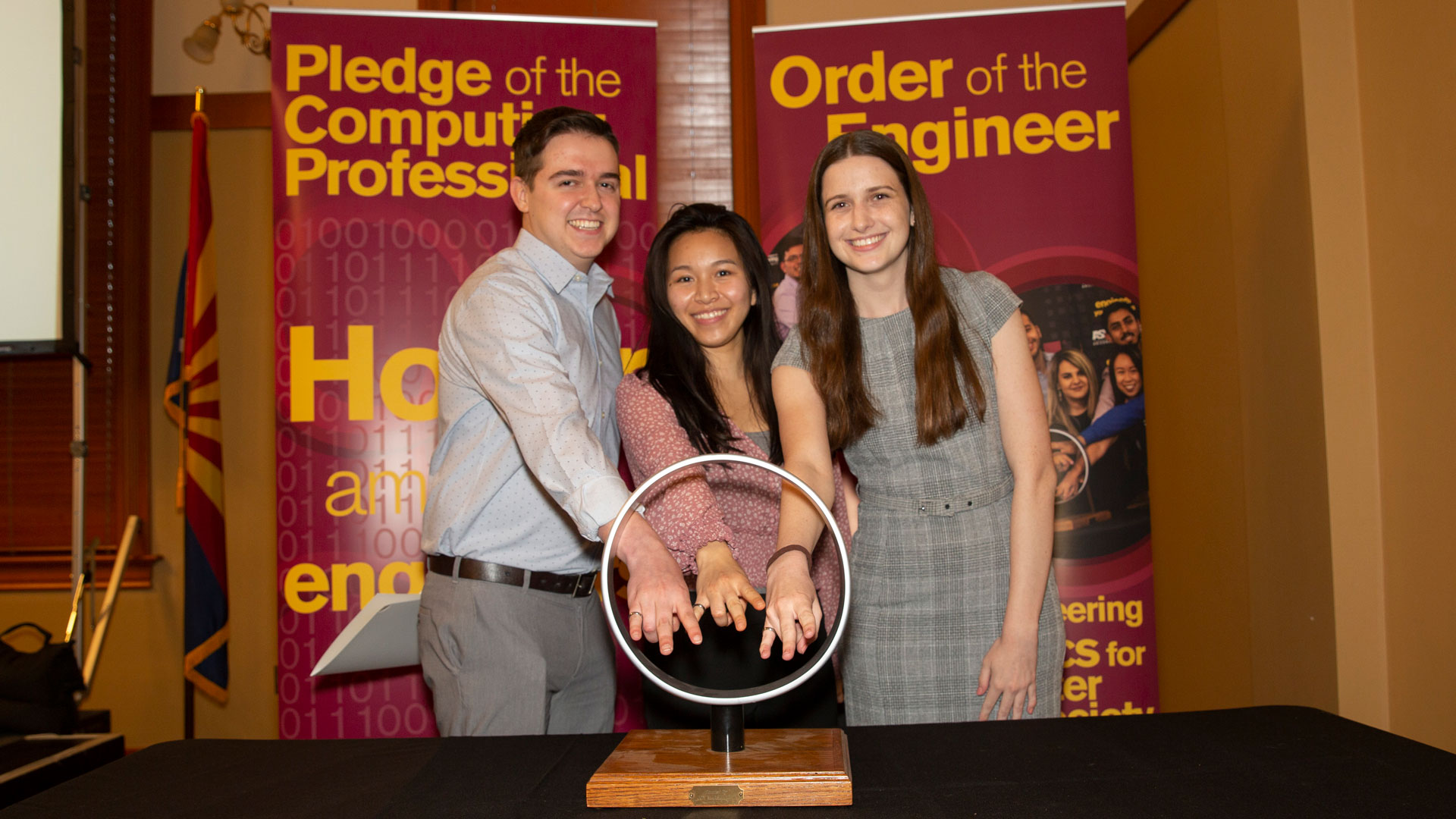 Students participate in the Spring 2022 Professional Ethics Induction Ceremony.