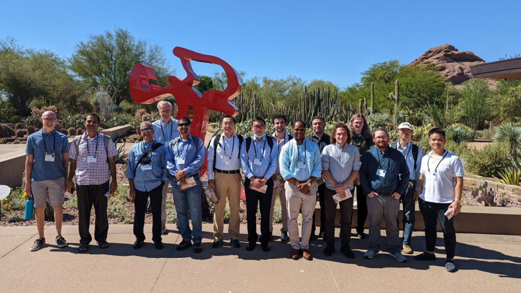 ASU STAM Center members and other Embedded Systems Week event participants at the Desert Botanical Garden.