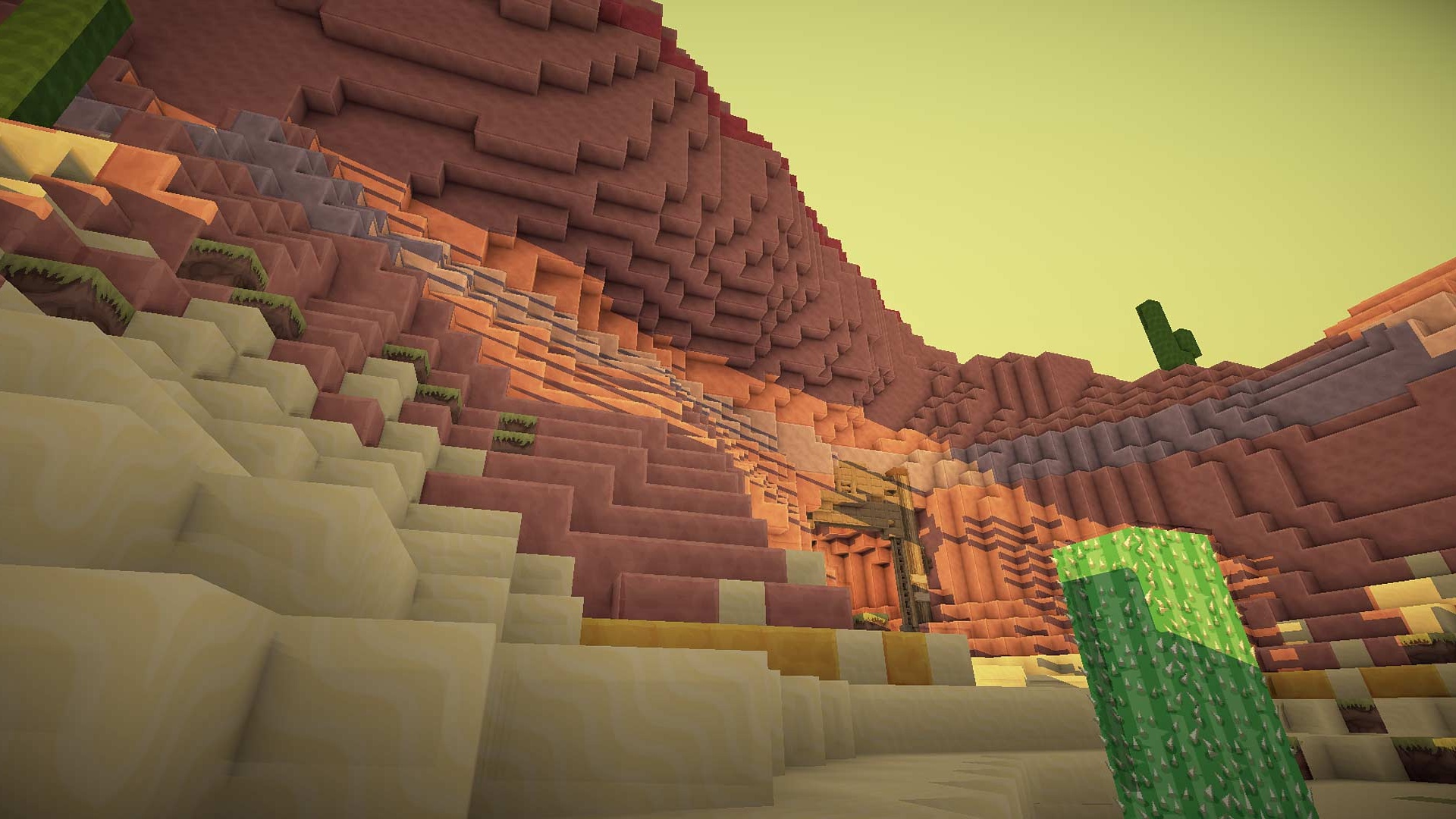 Minecraft version of a desert mountain