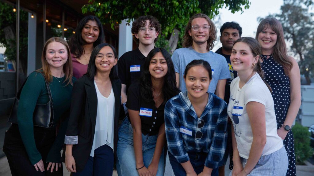 On April 8, 2025, this year’s DAAD-RISE winners, alumni and a few Fulton Schools faculty members met for an evening of celebrating and exchanging tips before embarking on their exciting journeys. Left to right, front row: 3. Iksha Shatakshi 4. Mongen Erin Diadem; left to right, back row: 1. Kabilan Leah 2. DAddamio Dario 3. Rajan Advait
