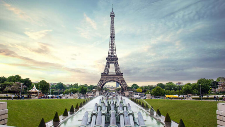 The Eiffel Tower in Paris, France.