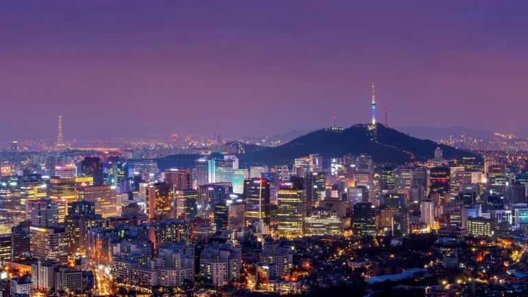 The skyline of Seoul, South Korea