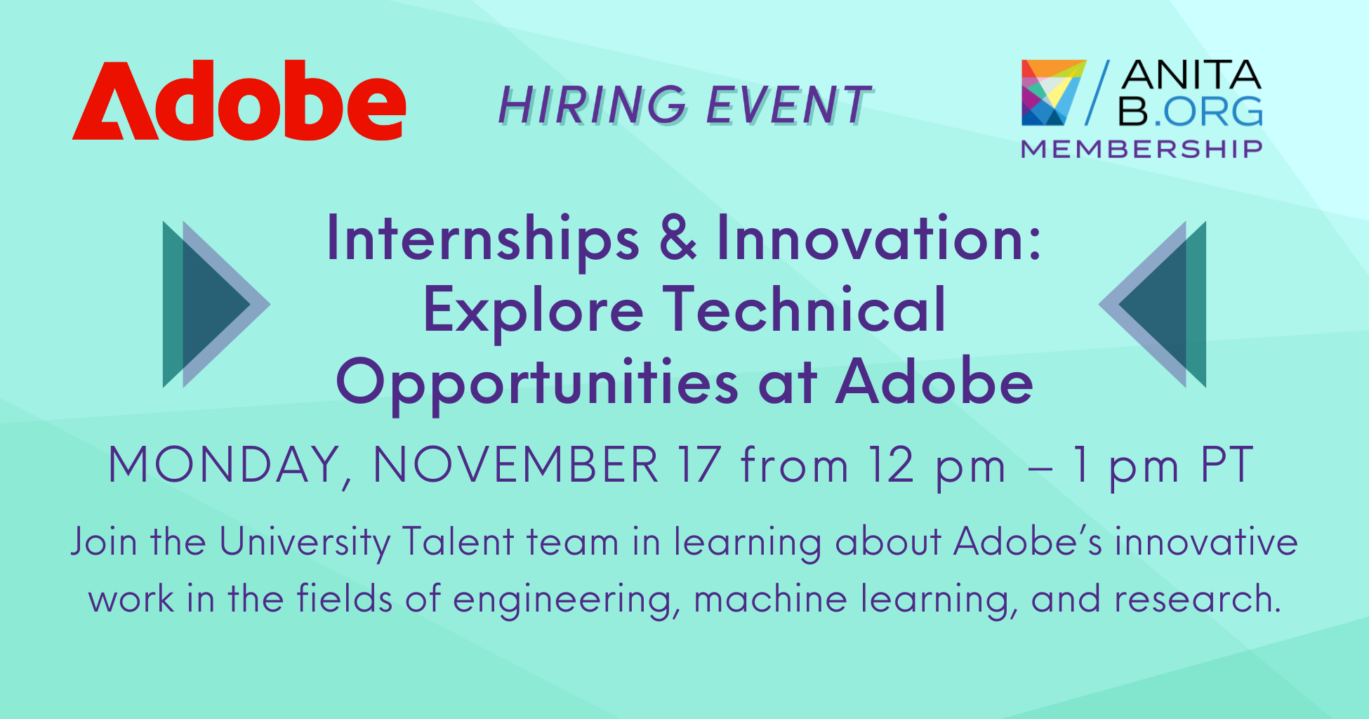 Adobe internship event ad