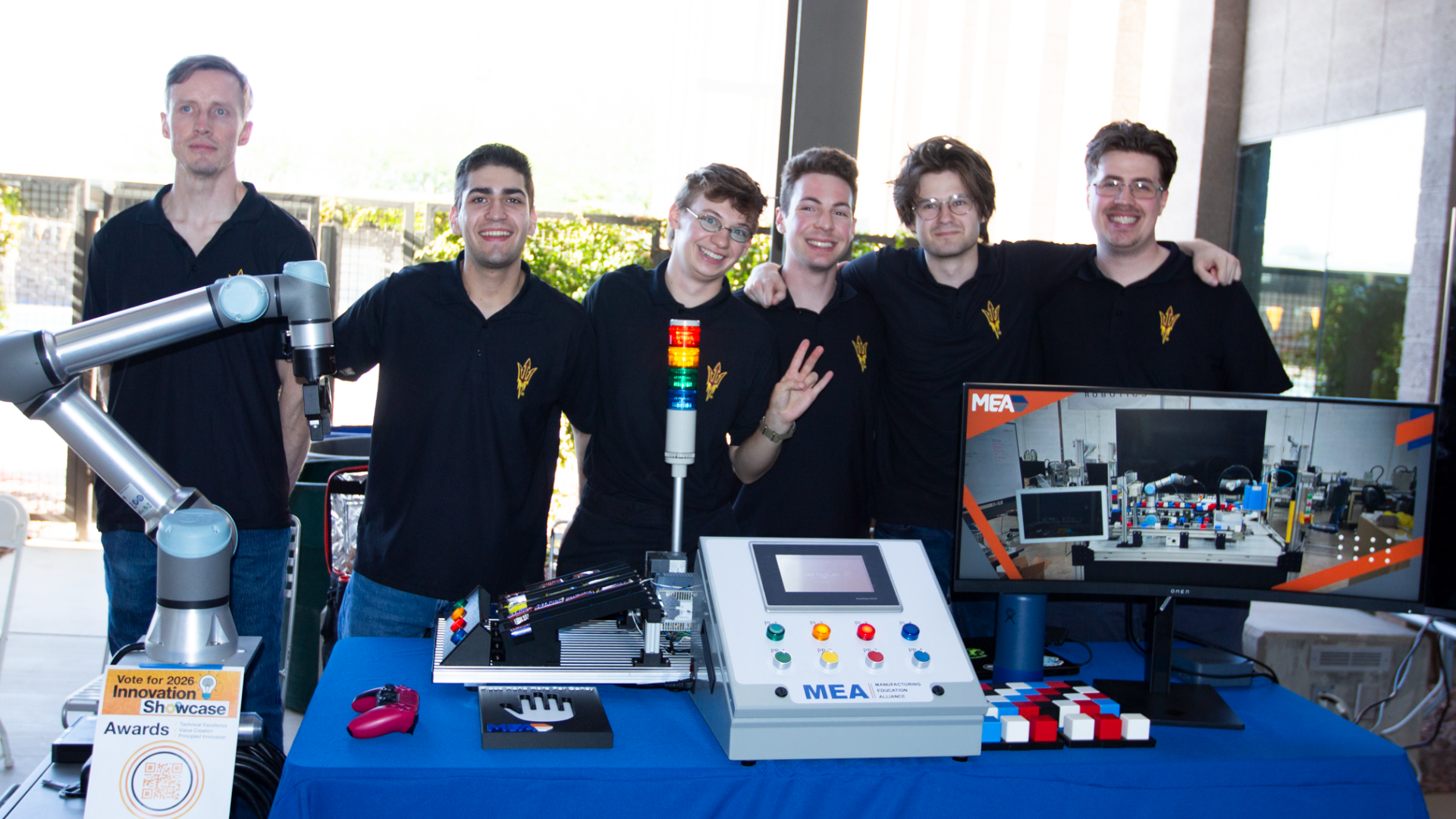 The Ira A. Fulton Schools of Engineering at Arizona State University is proud to recognize the team behind the “Investigating IIoT Components to Enable Smart Manufacturing” project as the winner of the Innovation Showcase People’s Choice Award, selected by visiting high school students from across the Valley, and the Technical Excellence Award, selected by industry partners.